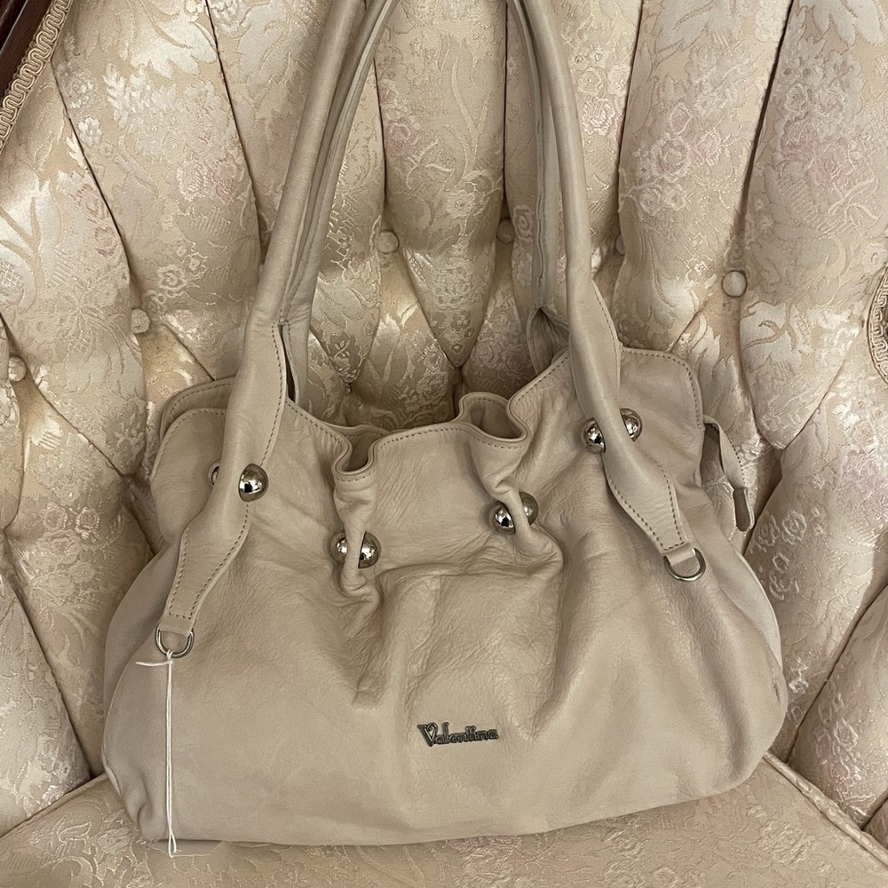 Valentina 3 section leather bag